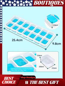 Ice Cube Trays 4 Pack, Silicone With Removable Lid, Easy-Release Flexible 14-Cube Trays, Stackable Covers For Cocktail, Freezer, Ice Cube Tray, Ice Cube Trays For Freezer, Ice Trays For Freezer, Ice Trays, Ice Cube Tray With Lid, Silicone Ice Cube Trays With Lid, Ice Cube, Ice Cube Tray Silicone, Ice Tray With Lid, Ice Cube Trays For Freezer With Lid, Silicone Ice Tray, Icecube Trays For Freezer, Ice Trays For Freezer Silicone, Silicone Ice Trays, Ice Tray Silicone, Silicone Ice Cube Trays, Cubos De Hielo, Para Hacer Hielo Cubos, Ice Cubes Trays, Silicone Ice Trays For Freezer, Molde Para Hielo, Ice Cube Trays Silicone, Ice Trays With Lids, Easy Ice Cube Trays - 4pcs Blue - 查看 2