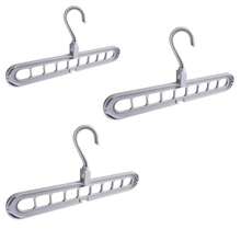 3 Pieces/Set, Space Saving Pink Hanger Storage Rack, 9-Hole Multifunctional Hanger, Suitable For Family Dormitories, Travel And Small Apartments, Suitable For Shirts, Suits, Skirts - 3 miếng - màu hồng - Xem 3