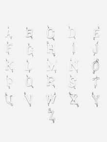 1 件新款简约字母不锈钢 O 型链手链，适合女士派对