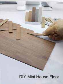 Piso de grano de madera en miniatura, azulejos de piso realistas con grano de madera, piso de espiga/parqué en miniatura, piso de madera para casa de muñecas, azulejos de piso de micromontaje, accesorios de piso y props de fotografía para casa de muñecas