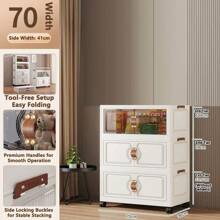 5/4/3/2/1 Tier Storage Cabinet Folding Storage Box, Home Living Room Toy Cabinet, Storage Rack, Snack Cabinet, No Assembly Required, Kitchen Storage Cabinet