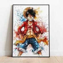 Tranh màu nước in hình nhân vật hoạt hình Zoro, Sanji, tranh anime, tranh trang trí tường chủ đề trò chơi điện tử, tranh ghép, truyện tranh, không khung. - Nhiều màu - Xem 18