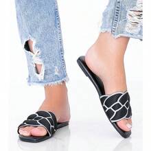 黑色装饰鞋面拖鞋 - 黑色 - 查看 3