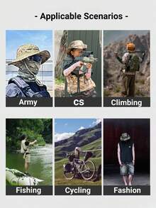 滑雪面罩巴拉克拉法帽全脸面罩渔夫帽迷彩巴拉克拉法帽狩猎面罩防风透气面罩 - A - 查看 4