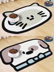 1 pièce Tapis d'alimentation pour animaux de compagnie fait main original, antidérapant et absorbant, facile à nettoyer - tapis de salle à manger, tapis de séchage de cuisine, tapis de séchage de vaisselle, tapis de sol, paillasson, convient pour les machines à café, les machines à expresso, les stations de café, la cuisine, la salle à manger, la salle de bain ou la buanderie, diverses tailles d'animaux de compagnie, tapis de bol pour animaux de compagnie ou tapis de cage pour chiens/chats, tapis de lit pour chiens, fond en caoutchouc antidérapant, décoration de la pièce pour l'été et l'automne, cadeau parfait pour les amateurs de chats et de chiens