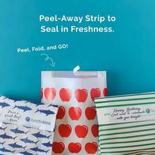 Made Without PFAS And BPA Lunchskins  & Sealable Food Storage Sandwich Bags, Shark Design, 50 Bags - - Shark - View 4