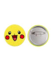 Set de 4 insignias de metal estilo anime Pika Genger - Prendedor de hierro, insignia coleccionable, decoración para bolsas - Para fans de anime y manga, regalo único para coleccionistas