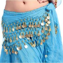 1 件金属硬币腰链，肚皮舞初学者腰巾，闪亮性感舞蹈练习臀部围巾，BLINGBLING，多功能，适合日常穿着，夜总会表演，街头风格，节日派对配饰夏季学校秋季，万圣节