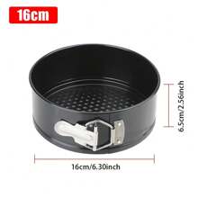 1 pezzo Stampo a cerniera in acciaio al carbonio antiaderente da 12/16/20/24/28 cm, stampo rotondo per torte con fondo removibile, per uso domestico, panificio e cucina