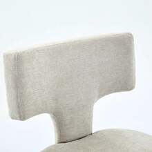 2-Piece Counter Height Bar Stools Set, Farmhouse Linen Upholstered Kitchen Chairs With Ergonomic Curved Backrest & Solid Hardwood Frame - Vintage Industrial Accent Stools For Coffeehouse, Breakfast Nook, Home Office - 2PC-B款-米色 - 查看 6