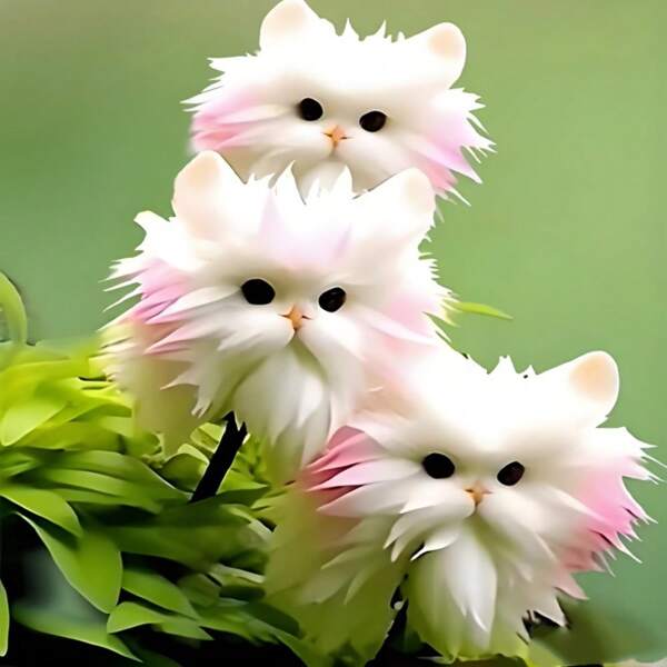 110 pezzi Orchidi a forma di occhio di gatto - Fiori dolci a tema gatto, blu e rosa, adatti per decorazioni interne ed esterne, perfetti per la Festa di San Valentino, Natale, Pasqua, Ringraziamento - Istantanei, ideali per tutte le stagioni - Perfetti per giardini fai-da-te, giardini domestici, vasi da fiori e cortili