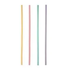 4-Color Silicone Straw Set, Reusable Silicone Straws, Flexible Silicone Straws Without BPA, Portable - Nhiều màu - Xem 13