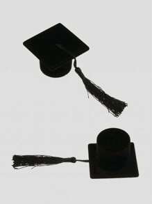 1 pieza Caja de almacenamiento de joyas con forma de birrete de graduación