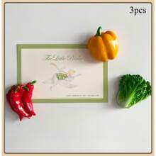 1pc/3pcs/4pcs/5pcs/5pcs-1/6pcs/6pcs-1/7pcs/8pcs/9pcs/10pcs/10pcs-Style 1/10pcs-2/11pcs New Cartoon Fruit & Vegetable Design Magnetic Resin Refrigerator Stickers, Nature Style Magnetic Refrigerator Stickers, Cute Decorative Piece, Office Desk Decor, Personalized Accessory For Fridge, Whiteboard, Storage Cabinet, Dishwasher, Kitchen Decor, Home Decor, Valentine's Day Gift, Gift For Friends & Family