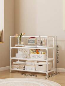 1pc 3-7 Tier Storage Rack, Household Snacks And Miscellaneous Items Organizer Rack, Multifunctional Floor-Standing Space Saving Rack, Metal Pipe Structure, Home Decor Recommended For Assembly - Multicolor - View 18
