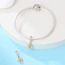 1 peça de pingente de prata esterlina 925 com pingente de árvore da paz em formato de coração e anjo, formato de diamante colorido, faça você mesmo, joias para combinar com roupas do dia a dia, decoração para meninas/mulheres, dia dos namorados