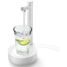 Dispensador de Agua, Dispensador de Agua Potable con Carga Type-C,Batería de Larga Duración,Puede Bombear 100L de Agua,Salida de Agua de 6 Niveles Ajustable para Hogar,Oficina,Aire Libre (Blanco) - Tipo de Enchufe A USA (110-127V) - Ver 1