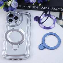 Magnetic Phone Holder Ultra Thin Metal Ring Holder Compatible With IPhone 15 14 13 12 For Magsafe Sticky Kickstand Support Wireless Charging Compatible With IPhone, Android Phone, Gift For Birthday, Family, Friends Finger Ring Holder, Phone Grip, Phone Accessories