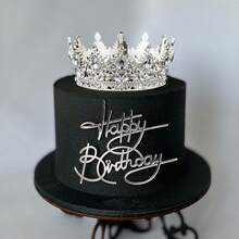 1pc/3pcs Beautiful Crystal 8*4.5CM Crown Cake Decoration Crown Cake Topper For Birthday Party Cake Decorations, Wedding And Birthday Supplies, Home And Party Decorations - Multicolor - View 3