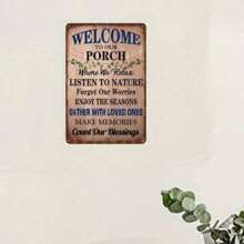 1 Piece, Fun Retro Metal Decorative Plate Metal Plaque Wall Art Decor For Cafe Garden Living Room Bathroom Home Decor ,A Good Gift