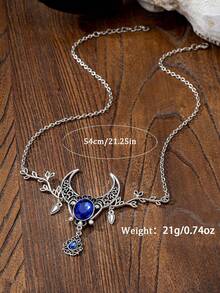 1 件女士时尚波西米亚风水晶头链 - 闪亮复古水晶发链配公牛吊坠，锌合金配钻石装饰，是送给女性的最佳礼物 - 彩色 - 查看 3