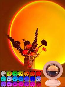 LED Sunset Mood Light -USB Powered, Creates Cozy Atmosphere, Suitable For Living Room Decor, Bedroom Lighting, Holiday Celebration, Couple Date Gift, Backdrop Lighting