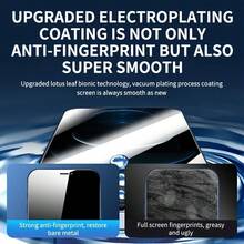 3Pcs Anti-Spy Privacy Tempered Glass Compatible With IPhone 6 7 8 X Xs Xr Max 11 12 13 14 15 16 Pro Max 9H Full Screen Protector Glass Film Waterproof Shockproof Anti-Fall Anti-Fall Scratch Resistant Anti-Fingerprint - Dark Grey - View 6