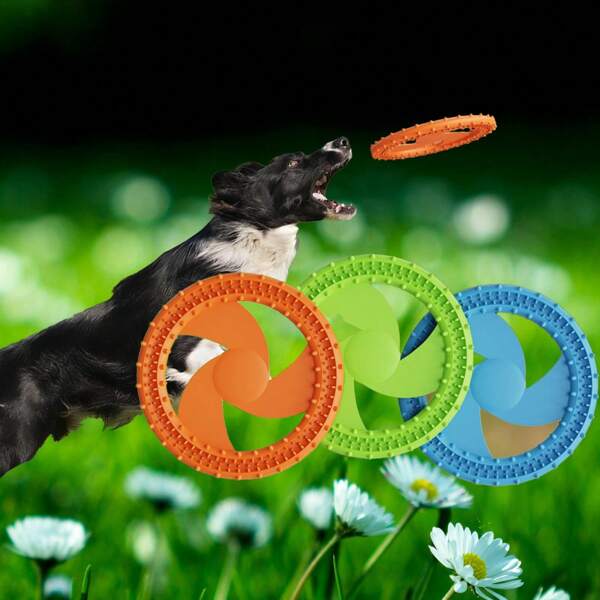 Pet Training Disc Flying Disc - TPR Soft & Bouncy Material, Tooth-Friendly Soft Spikes For Chewing, Easy To Clean, Bite-Resistant For Outdoor Play, Best For Pet Training (Popular In Japan, Mexico And Spain)