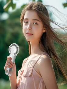 1 Stück Mini tragbarer Handfächer mit Vernebler, USB aufladbarer Tischventilator mit Verneblerfunktion, batteriebetrieben