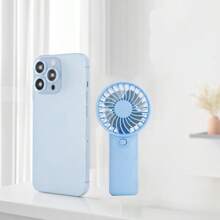 1pc Mini Portable Handheld Small Fan, 1 Speed, Lightweight Hand Fan Suitable For Office, Outdoor, Travel And Camping, Comes With Strap (Batteries Not Included)