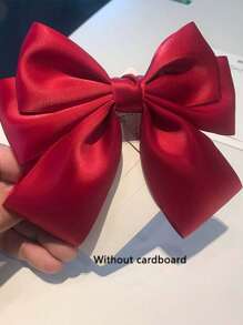 1pc Women Solid Color Silk Ribbon Fashion Bow Hair Clip, Elegant Lady Hair Accessory With Ribbon And Tassel Decor, Ponytail Clip Claw Clips Hair Claws Hair Barrettes