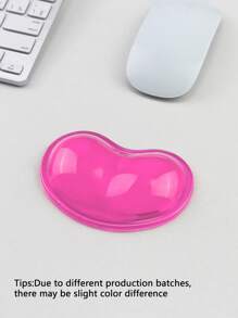 1pc Silicone Gel Wrist Rest Heart-Shaped Translucence Ergonomic Mouse Pad Cool Hand Pillow Mat For Office Computer Laptop, School, Home Supplies School Supplies, Back To School