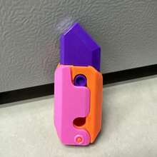 Carrot Knife 3D Gravity Knife Decompression Push Toy Venting Fun Gravity Knife - Multicolor - View 7