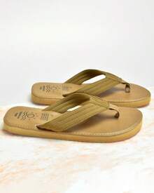 sandalia pata de gallo hombre, sandalia plana caballero, chancla hombre verano, sandalia casual hombre, sandalia playa hombre, sandalia tipo flip flop. - Camel - Ver 2