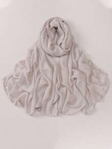 1 Stück Damen Einfarbig Großer Größe Sport Kopftuch, weiches Kopftuch mit breitem Rand, vielseitiger Sonnenschutz Kopftuch Hijab, geeignet für tägliches muslimisches Außentragetuch - Verschiedenfarbig - Übersicht 24