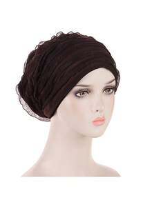 1pc Daily Life Casual Headscarf, Versatile Headwrap & Scrunchie - Burgundy - View 3