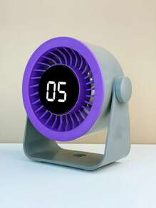 Desktop Digitale Anzeige Luftzirkulations Wandventilator, 5-Stufen Windleistung, kann mit Luftturbinen-Technologie Kühlventilator aufgeladen werden, geeignet für Outdoor-Aktivitäten, Reisen und Arbeit, 1200mAh