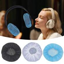 100 pezzi/sacchetto di copriauricolari monouso, copricapo in tessuto non tessuto, proteggi microfono da 8-12 cm, anti-sudore e anti-sporco, proteggi padiglioni auricolari