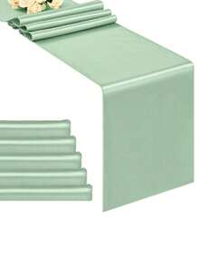 2件/5件/10件缎面婚礼装饰桌旗适用于酒店活动家居生日餐厅宴会丝带桌旗派对桌旗 - 彩色 - 查看 52