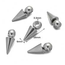 10 Stücke Konus Dekor Spitze Hypoallergene Anhänger Edelstahl Dekor mit kleinem Loch Konus Anhänger für DIY Ohrring Armband Halskette Schmuckherstellung