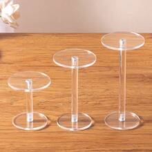 3pcs Acrylic Jewelry Display Stand, Transparent Necklace, Bracelet, Watch Holder Display Rack Back To School - Clear - View 6