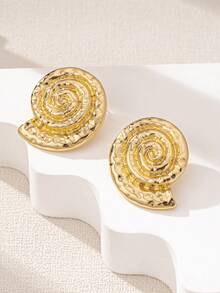 1 Set European And American Style Versatile Exaggerated Conch Necklace Set For Beach Vacation - Leopard Print Conch Necklace Set - View 15