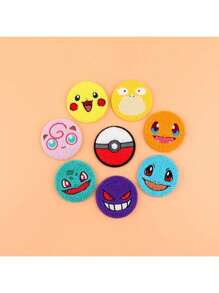 Set de 4 insignias de metal estilo anime Pika Genger - Prendedor de hierro, insignia coleccionable, decoración para bolsas - Para fans de anime y manga, regalo único para coleccionistas