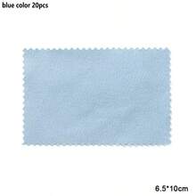 QIAO 10-50 件 6.5*10 厘米银抛光布珠宝清洁布柔软清洁湿巾除锈剂适用于珠宝硬币手表