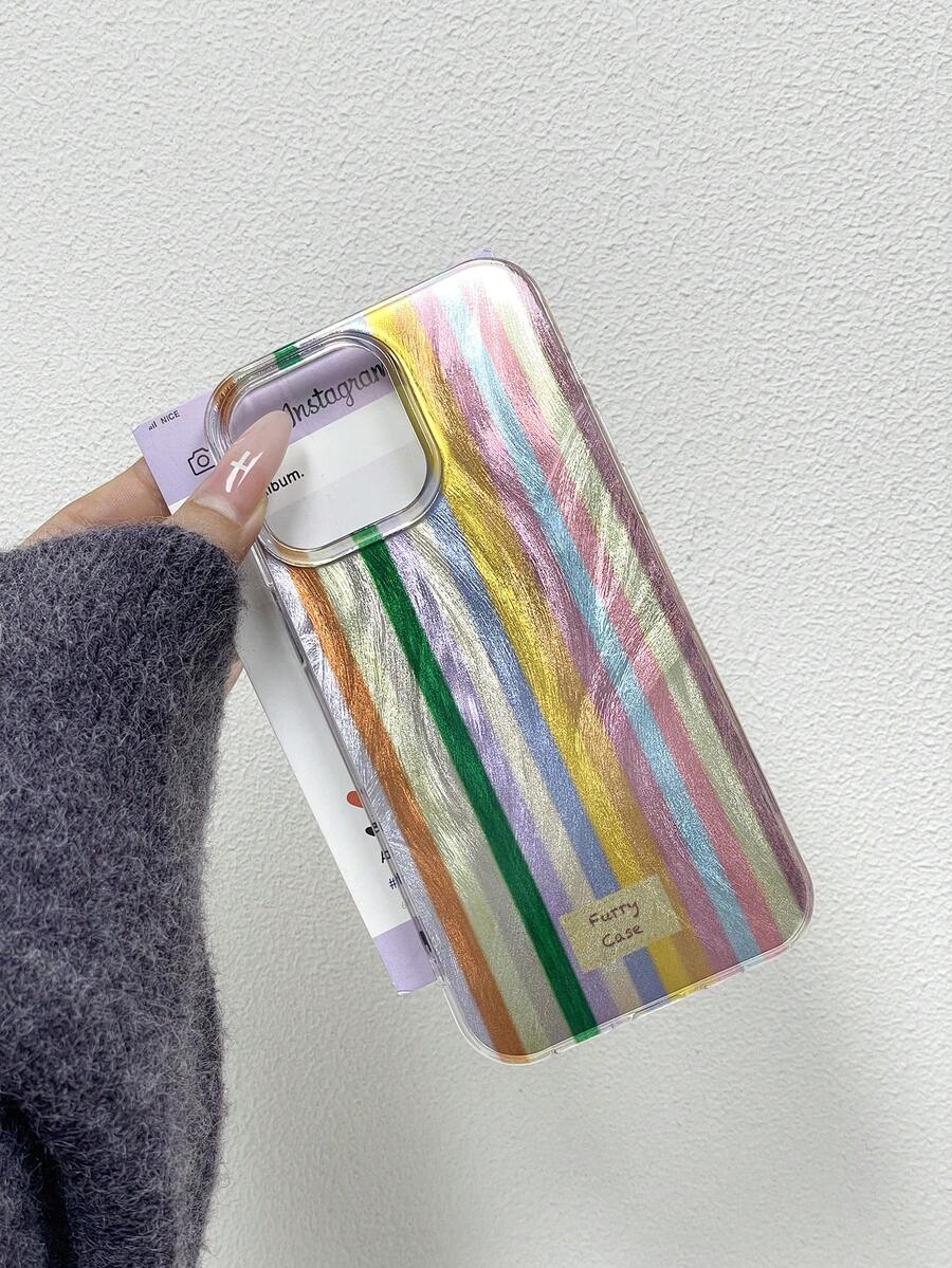1 chiếc ốp lưng điện thoại chống rơi, sơn bóng, sọc nhiều màu sắc, thiết kế tối giản, tương thích với iPhone X, XR, XS Max, 11, 12, 13, 13 Pro, 13 Pro Max, 14 Pro Max, 15, 15 Pro, 15 Plus, 15 Pro Max, tương thích với iPhone 16, 16 Pro, 16 Plus, 16 Pro Max, tương thích với iPhone 17, tương thích với iPhone 17 Air, tương thích với iPhone 17 Pro, tương thích với iPhone 17 Pro Max, phiên bản quốc tế, không phải phiên bản nội địa.