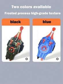 1 Set 3M Range Strong Suction Spider Web Shooter Glove (Incl. USB Cable, Screwdriver) Superhero Cosplay Red/Blue Wrist-Mounted Auto-Retractable Rechargeable Role Play Toy For Halloween, Comic-Con & Costume Parties