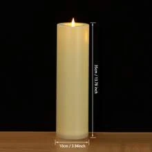 1pc Large Flameless Candle With Remote Control, Outdoor Smokeless LED Candle Light, Romantic Festival Atmosphere Candle Decor, Suitable For Home, Bedroom, Wedding, Proposal, Christmas, Halloween