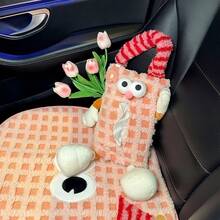 1 件可爱怪物纸巾盒，浴室，卧室，客厅，汽车纸巾架，汽车垃圾桶，纸巾盒，可爱纸巾架挂袋，汽车配件 - 彩色 - 查看 3