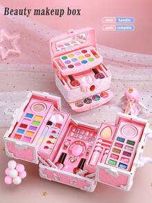1 件女童化妆套装、公主化妆包礼盒装扮配饰套装、儿童表演化妆套装、过家家化妆台（含口红、眼影、腮红） - 彩色 - 查看 2