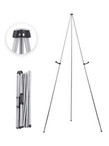 1PC 63" Easel Stand For Wedding Sign, Display Poster, Sign Poster Stand For Display, Display Easel Stand With Bag, Holds 5 Lbs,Easel Stand For Display, Foldable Portable Ground Easel For Wedding Banner And Poster Display Stand, Tabletop Easel Display Metal Tripod Party Favors Room Decor Bride Gifts Birthday Graduation Birthday Decorations Party Decorations Bachelorette Wedding Outdoor Decoration Summer Beach Back To School School Supplies